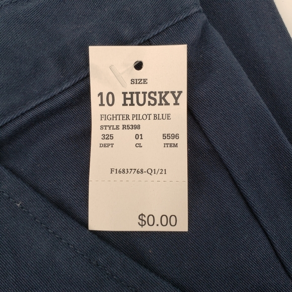 NWT Cat & Jack Boys School Uniform Pants Size 10 Husky  Four Pack Blue And Khaki - Picture 11 of 11